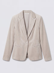 Lois cotton velvet jacket - Oyster | NRBY Clothing