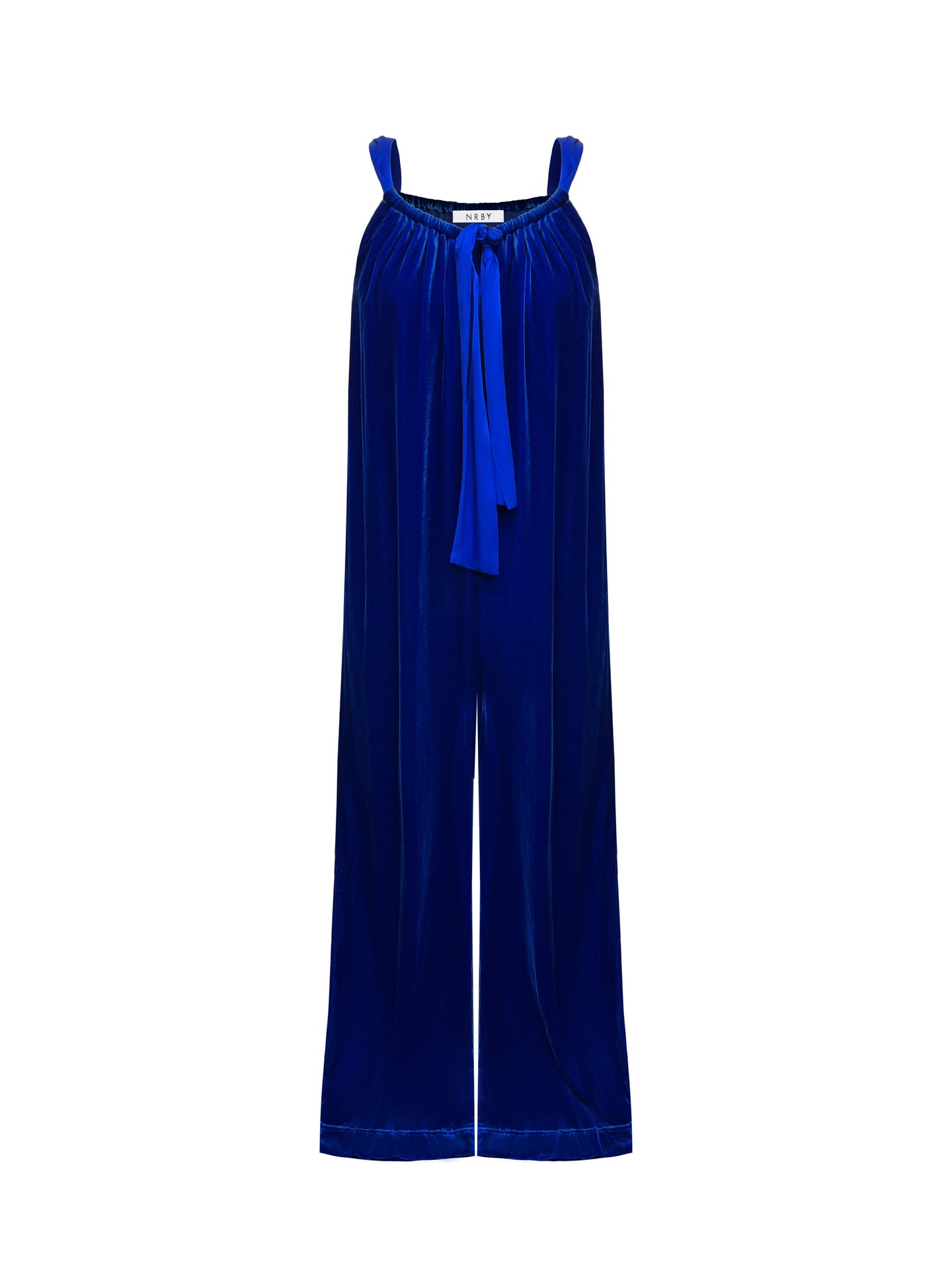 Lettie velvet jumpsuit - Lapis Blue