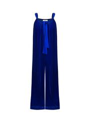 Lettie velvet jumpsuit - Lapis Blue