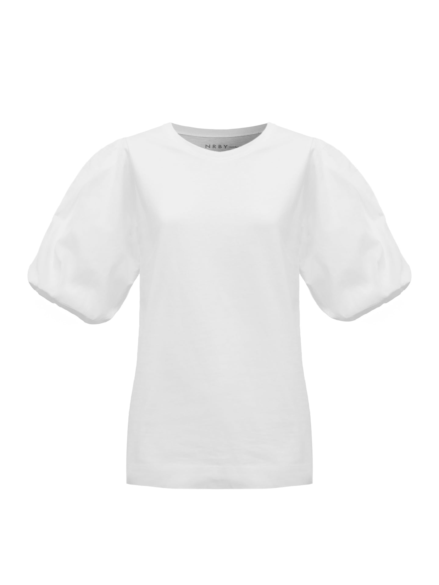 Livia cotton balloon sleeve T-shirt - White
