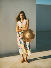 Madeline silk scenic print dress | NRBY Clothing