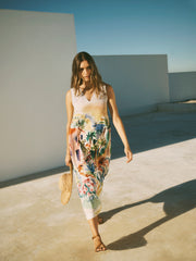 Madeline silk scenic print dress | NRBY Clothing
