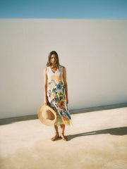 Madeline silk scenic print dress | NRBY Clothing