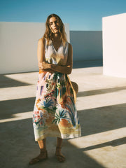 Madeline silk scenic print dress | NRBY Clothing