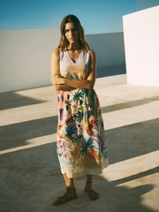 Madeline silk scenic print dress | NRBY Clothing
