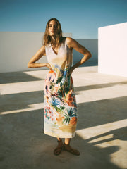 Madeline silk scenic print dress | NRBY Clothing
