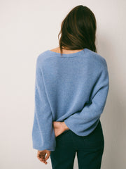 Maggie cashmere cardigan - Cornflower Blue | NRBY Clothing