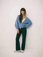 Maggie cashmere cardigan - Cornflower Blue | NRBY Clothing