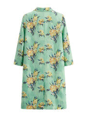 Elsie Linen Tulip Print Coat