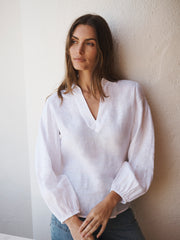 Mara linen shirt - White