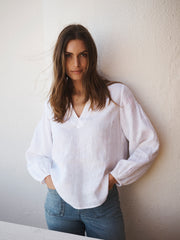 Mara linen shirt - White