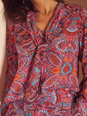 Margaux square paisley printed top