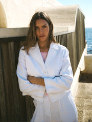 Marie linen jacket - White