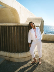 Marie linen jacket - White