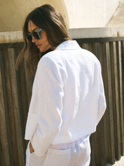 Marie linen jacket - White