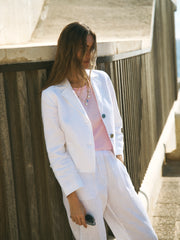 Marie linen jacket - White