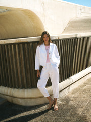 Marie linen jacket - White