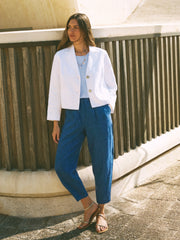 Nicole linen trouser - Indigo | NRBY Clothing