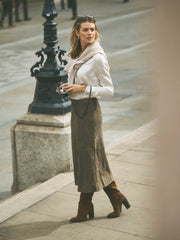 Marsha suede skirt - Khaki | NRBY Clothing
