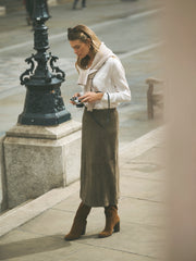Marsha suede skirt - Khaki | NRBY Clothing