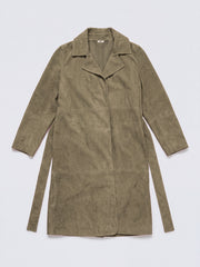 Maxine suede coat - Khaki | NRBY Clothing
