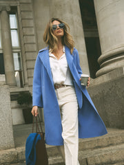 Maxine wool rich coat - Azure Blue | NRBY Clothing