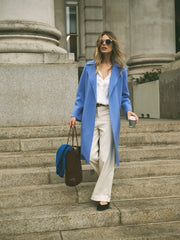 Maxine wool rich coat - Azure Blue | NRBY Clothing