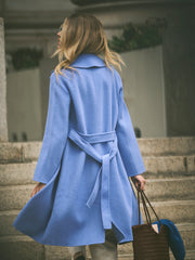 Maxine wool rich coat - Azure Blue | NRBY Clothing