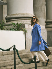 Maxine wool rich coat - Azure Blue | NRBY Clothing