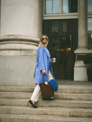 Maxine wool rich coat - Azure Blue | NRBY Clothing