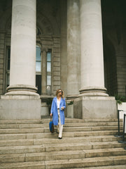 Maxine wool rich coat - Azure Blue | NRBY Clothing