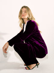 New May silk blend velvet jacket - Crushed Berry