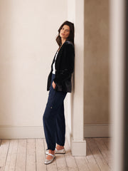 Becca silk cargo pant - Navy