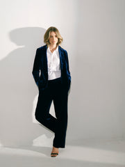 New May Silk Blend Velvet Jacket - Midnight