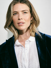 New May Silk Blend Velvet Jacket - Midnight