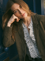 Mikki suede jacket - Khaki | NRBY Clothing