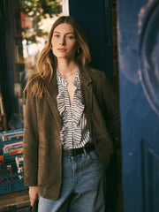 Mikki suede jacket - Khaki | NRBY Clothing
