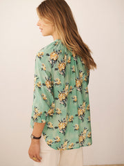 Mia Silk Floral Ikat Top