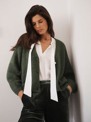 Micheala alpaca blend cardigan - Khaki