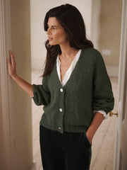 Micheala alpaca blend cardigan - Khaki
