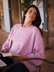 Micheala alpaca blend cardigan - Pink Sorbet