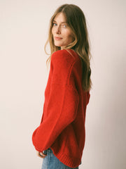 Michaela alpaca blend cardigan - Red | NRBY Clothing