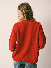 Michaela alpaca blend cardigan - Red | NRBY Clothing