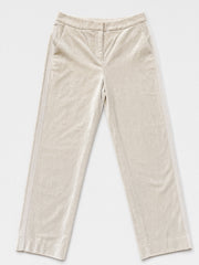 Miranda cotton velvet trouser - Oyster | NRBY Clothing