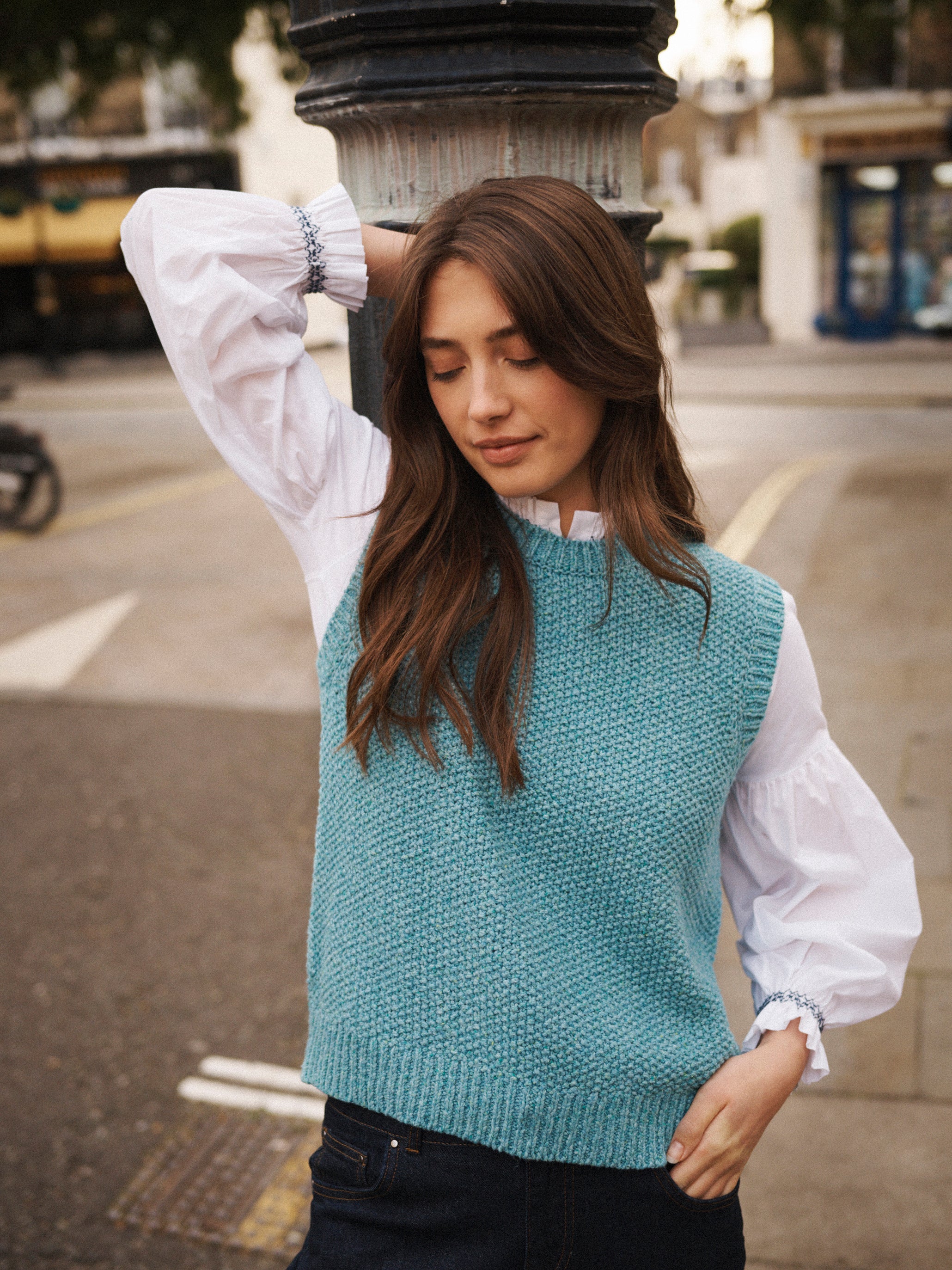 アパルトモン Sleeveless Knit ネイビー 未着用 SLEEVELESS KNIT TOP（ニット／セーター）｜L'Appartement