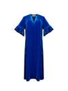 Tatiana velvet maxi dress - Peacock Blue