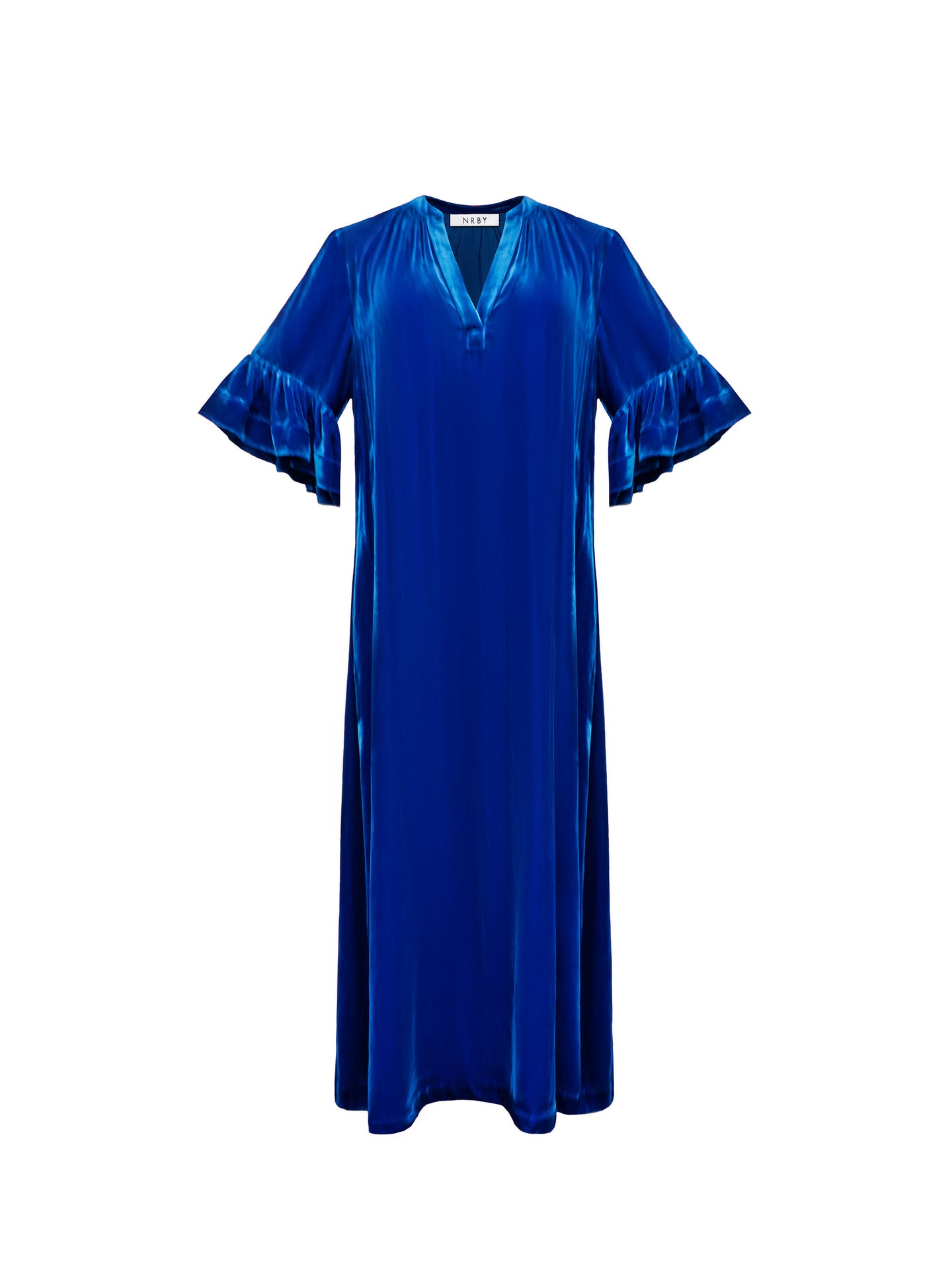 Tatiana velvet maxi dress - Peacock Blue