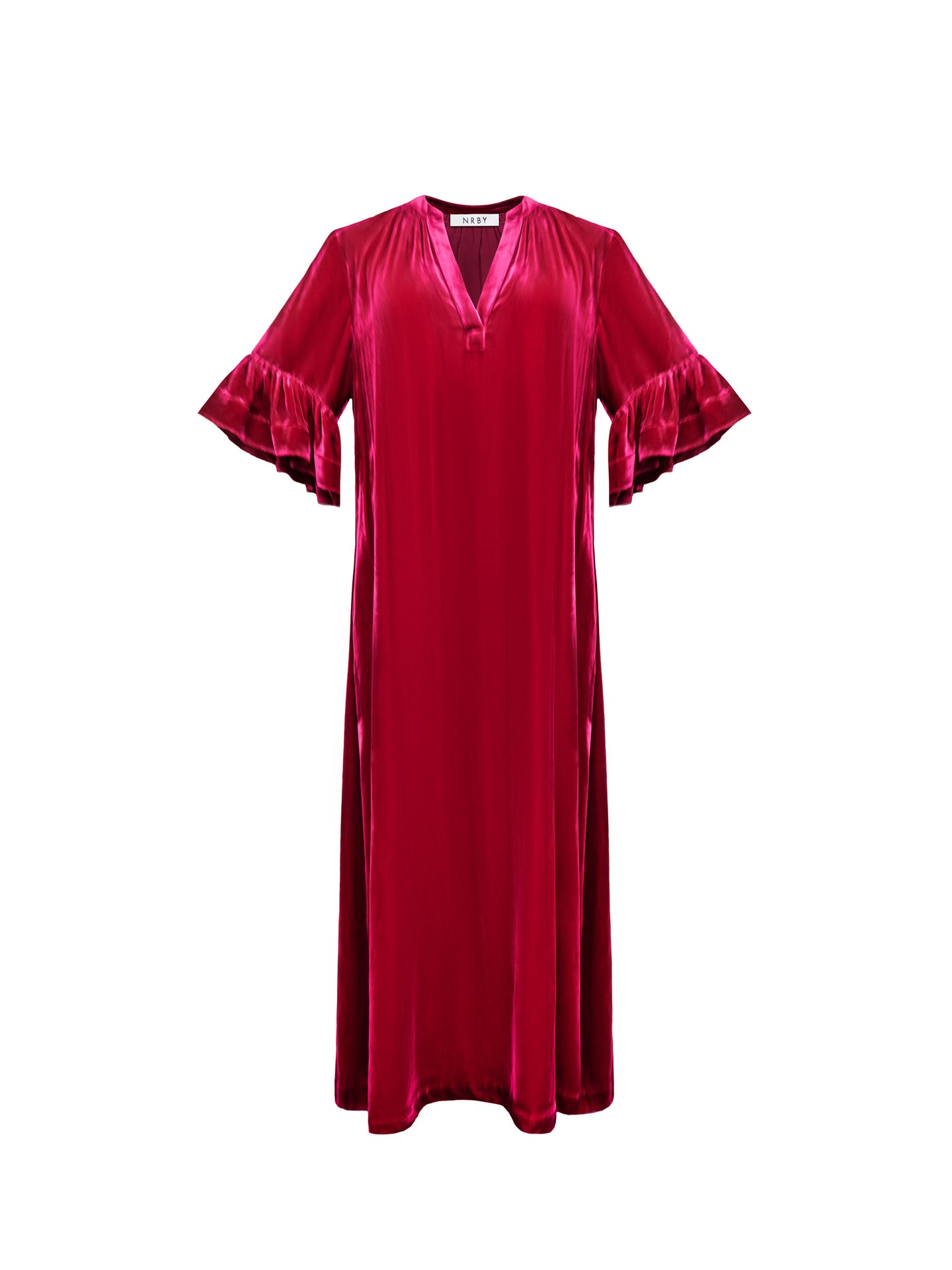 Tatiana velvet maxi dress - Hot Pink