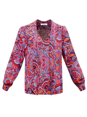 Margaux square paisley printed top