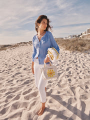 Margot gauze linen shirt - Cornflower Blue | NRBY Clothing